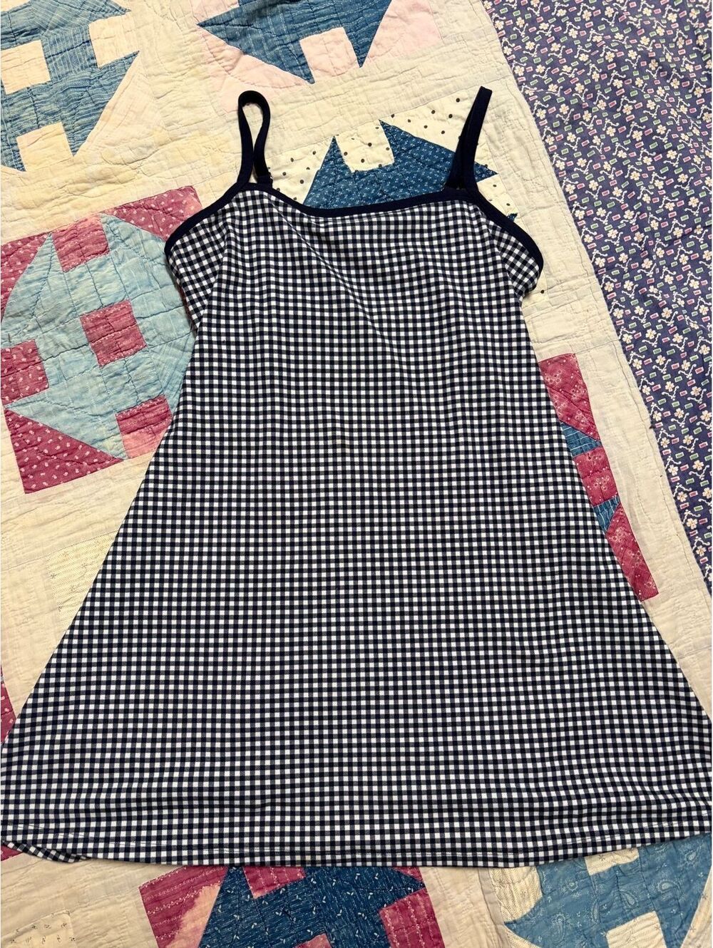 Wild Fable Blue White Gingham Check Athletic Dress Size Large